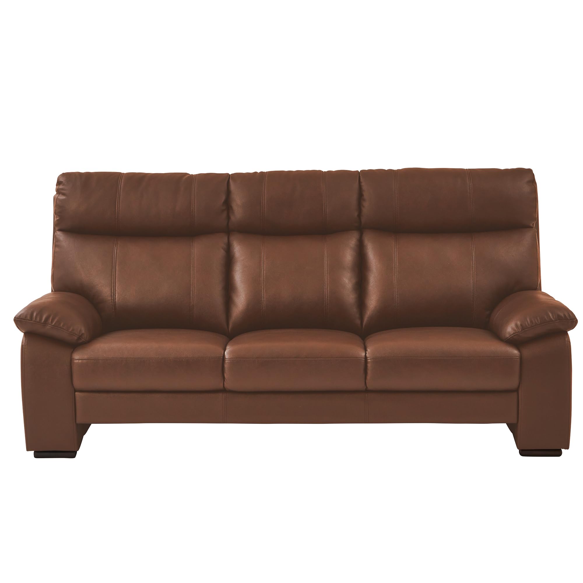 Amazon.co.jp: 関家具(Sekikagu) 3人掛ソファ ライトブラウン 本革